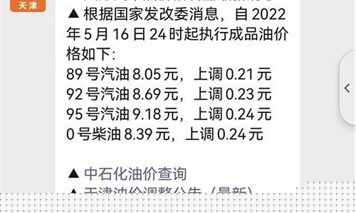 现在天津油价_目前油价天津油价多少一升
