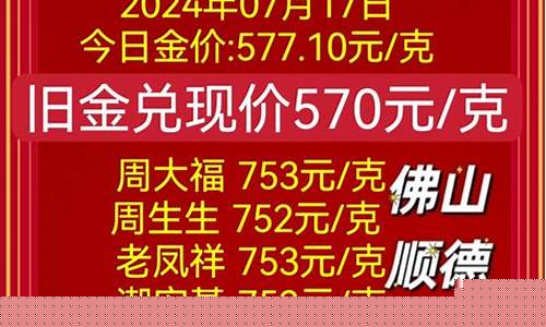 顺德今日金价_佛山顺德金价查询