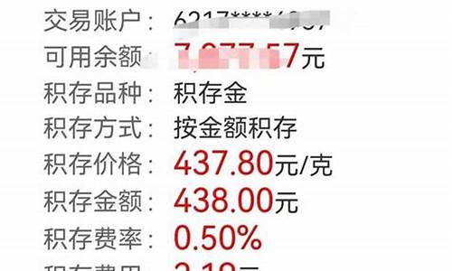 定投银行积存金价格查询_定投银行积存金价格