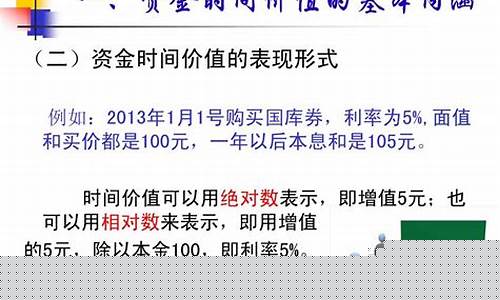 资金价值相对表现_资金价值的定义