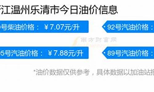 浙江温州乐清油价_乐清油价当天